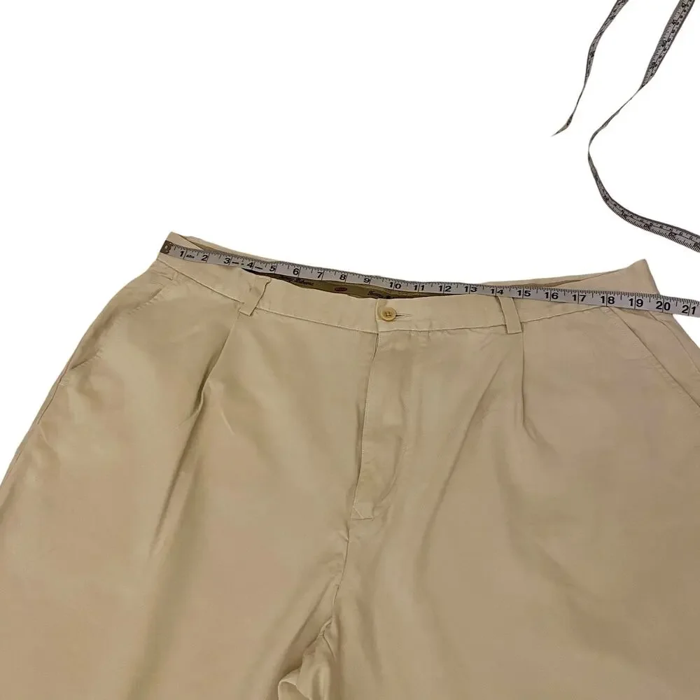 Men's Tommy Bahama Size 42x27 100% Silk Pants Tan Beige Relaxed Leg Coastal